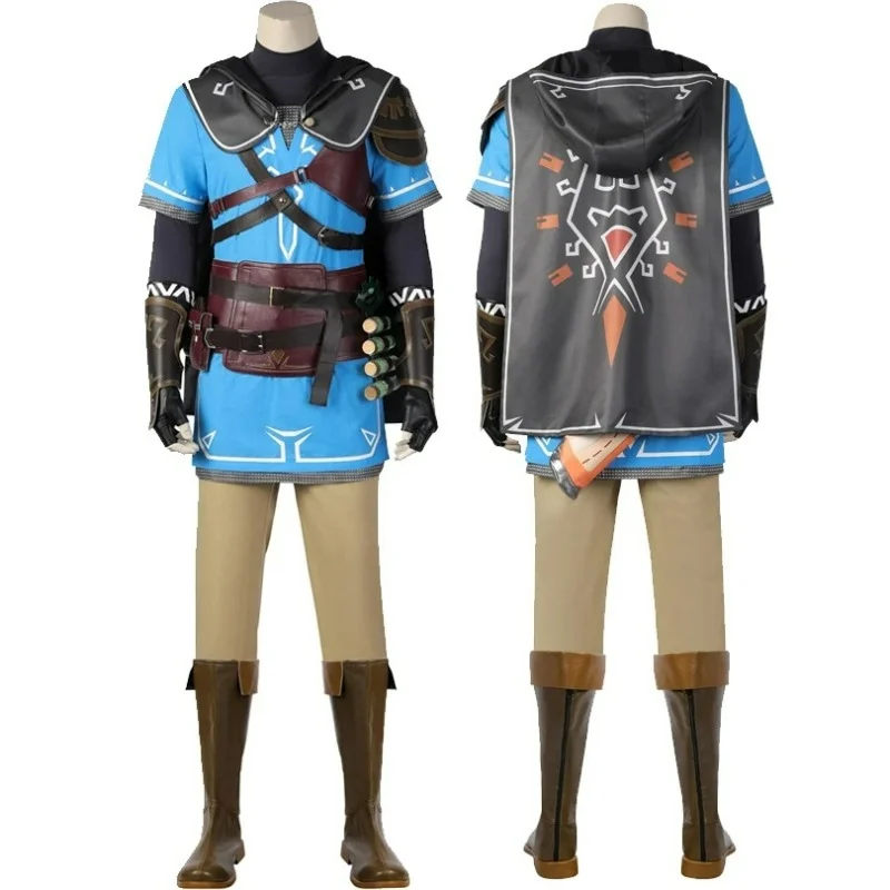 

Game Princess Link Zelda Breath of the Wild Cosplay Costume Link Clothing Adult Men Outfit Uniform For Halloween Party Carnival