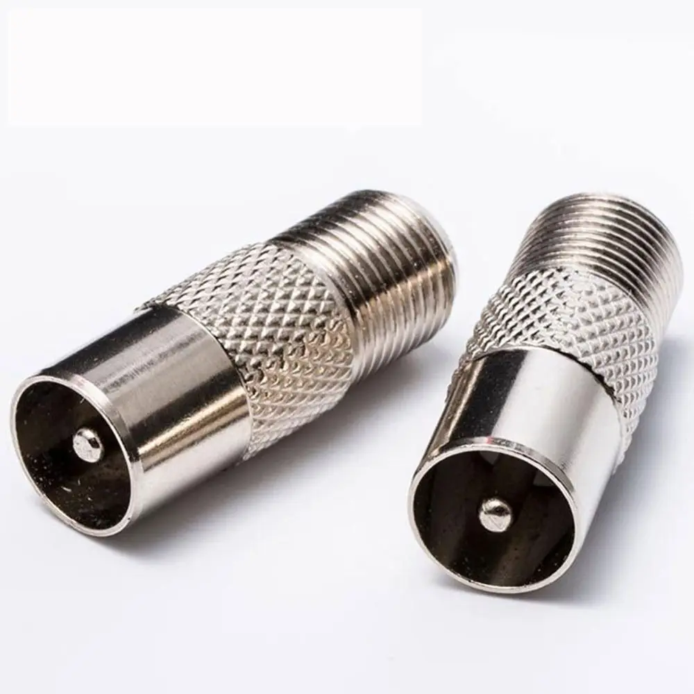 2pcs TV PAL Satellite Adapter F To RF male Adaptor Connector RF Coax Screw 9.5mm Antenna Plug Screw