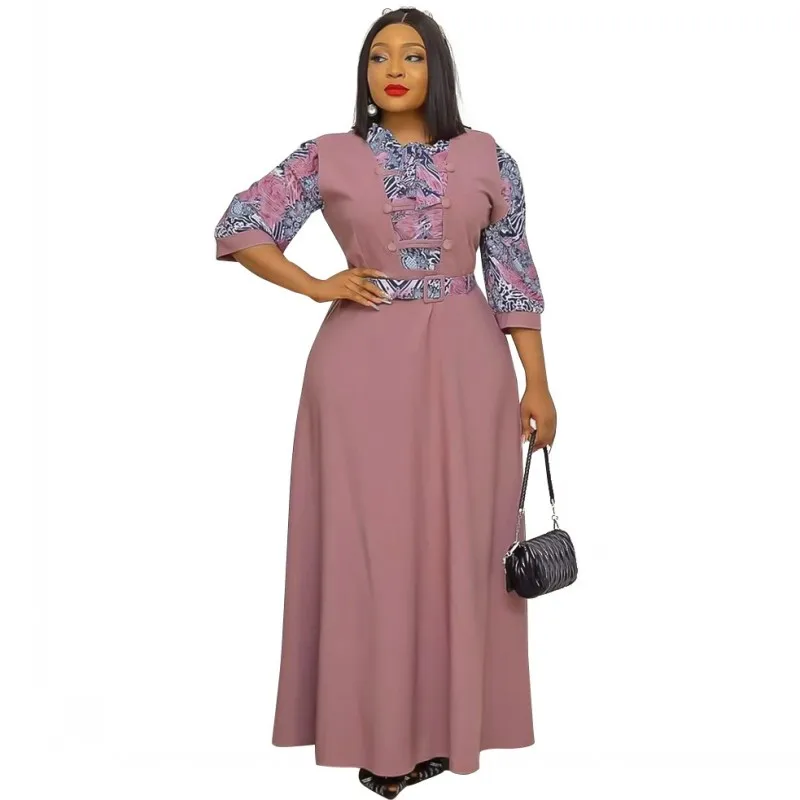 

Party Chiffon Long Dress Spring Summer Fashion African Dresses For Women Muslim Abaya Ankara Robes Swing African Clothes 2022