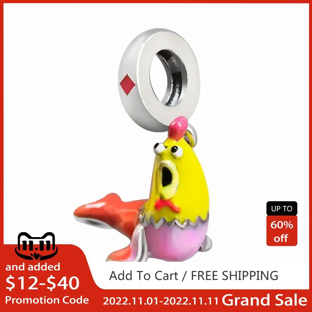 

Женский браслет «розовая кричащая курица»