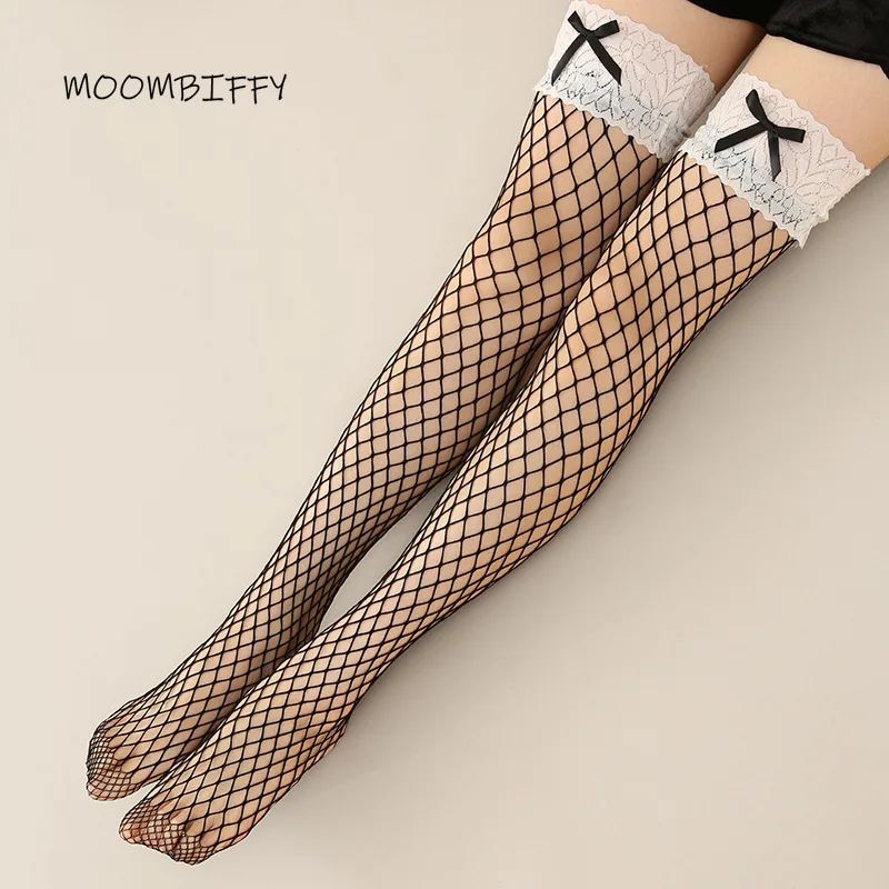

Ladies Lace Sexy Fishnet Stockings Hollow Anti-off Silk Black Plaid Knee High Mesh Knee Sock Leg Warmers Multi Style Women Socks
