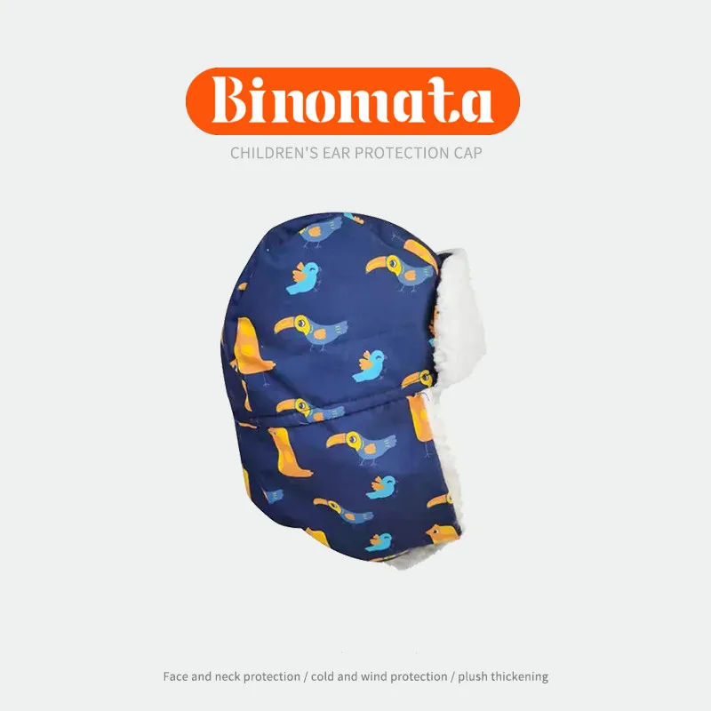 Enlarge [Binomata] Autumn Winter New Style Children's Hats Waterproof Ski Thickened Brushed Warm Boys Girls