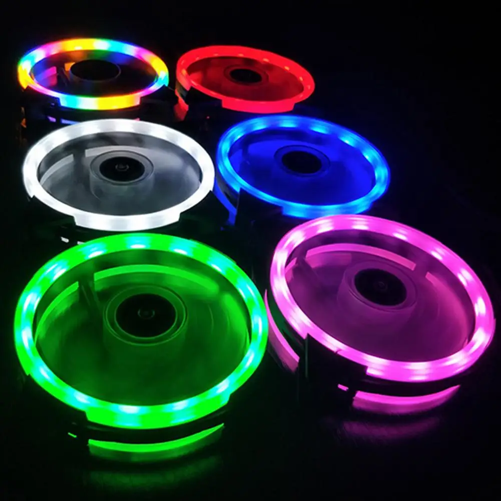Модный RGB вентилятор с двойной боковой диафрагмой 120 мм кулер 4 контакта 3 большой