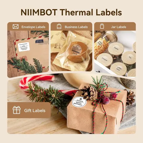 NiiMBOT B21 B1 B3S Самоклеящаяся Круглая Наклейка Для Печати Этикеток, Термоводонепроницаемая Печать С Цифровым Номером