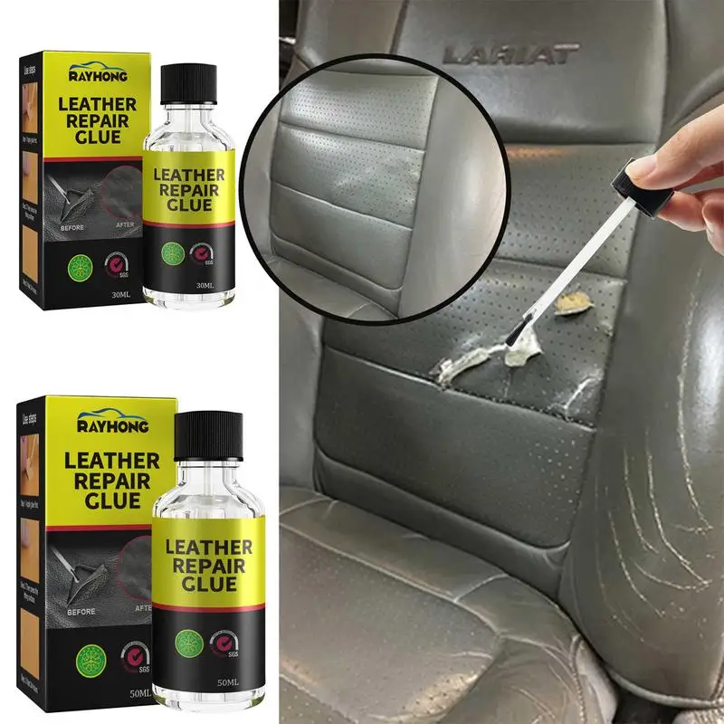 

30/ 50ml Car Leather Repair Glue Auto Seat Maintenance Leather Care Liquid Rubber Leather Gel Sofa Car Leather Adhesive Glue