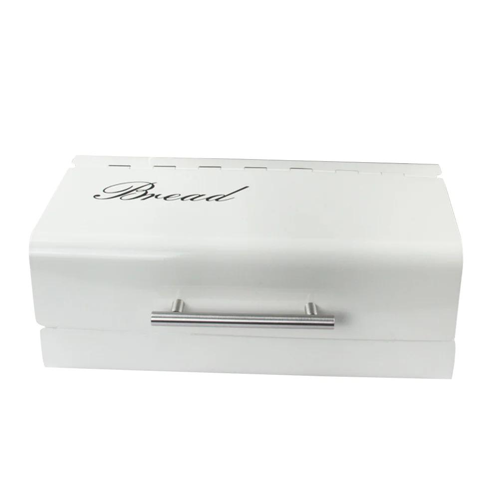 

Bread Box Container Metal Kitchen Storage Bin Cake Desktop Drawer Organizer Holder Loaf Organization Farmhouse Countertop Tin