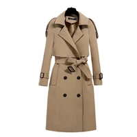 trench coat for women with lining spring trench femme 2022 fashion 4xl double breasted coat lady belt high end jacket autumn