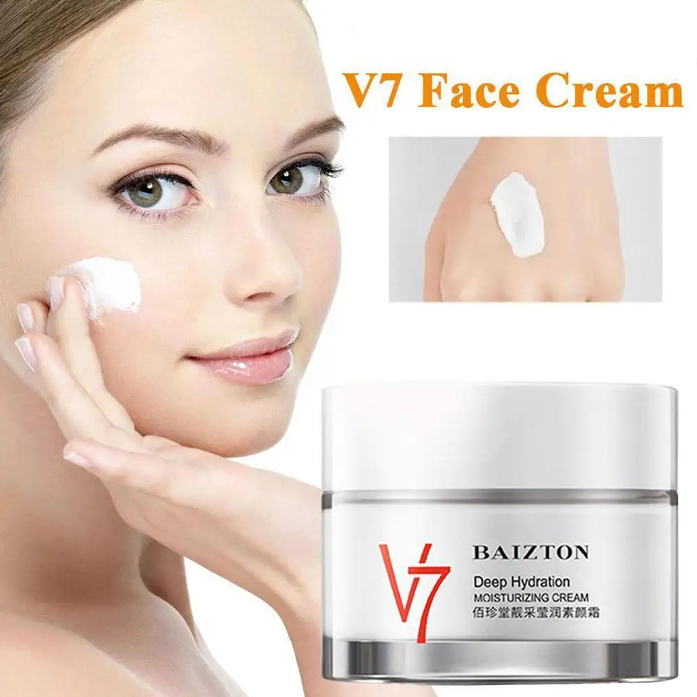 

New V7 Toning Light Face Cream Moisturizing Whitening Wrinkle Essence Cream Day Anti Face 50g Anti-aging Care