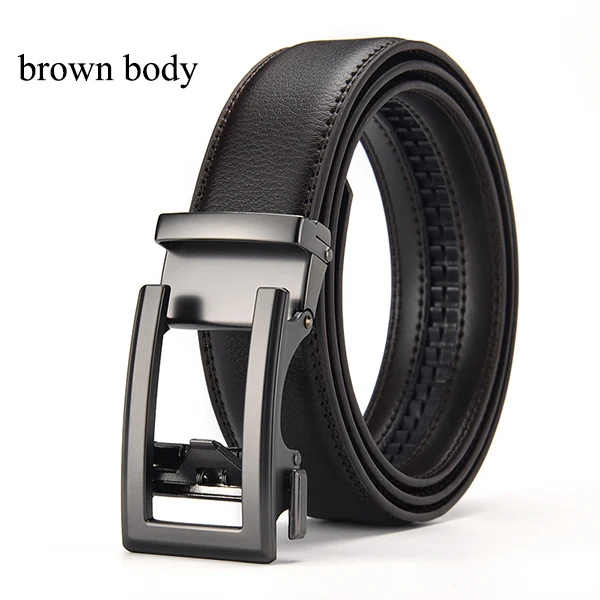 Fashion New Men's belt Cow genuine leather mens belt cowhide strap for male ratchet automatic buckle belts for men brand belt