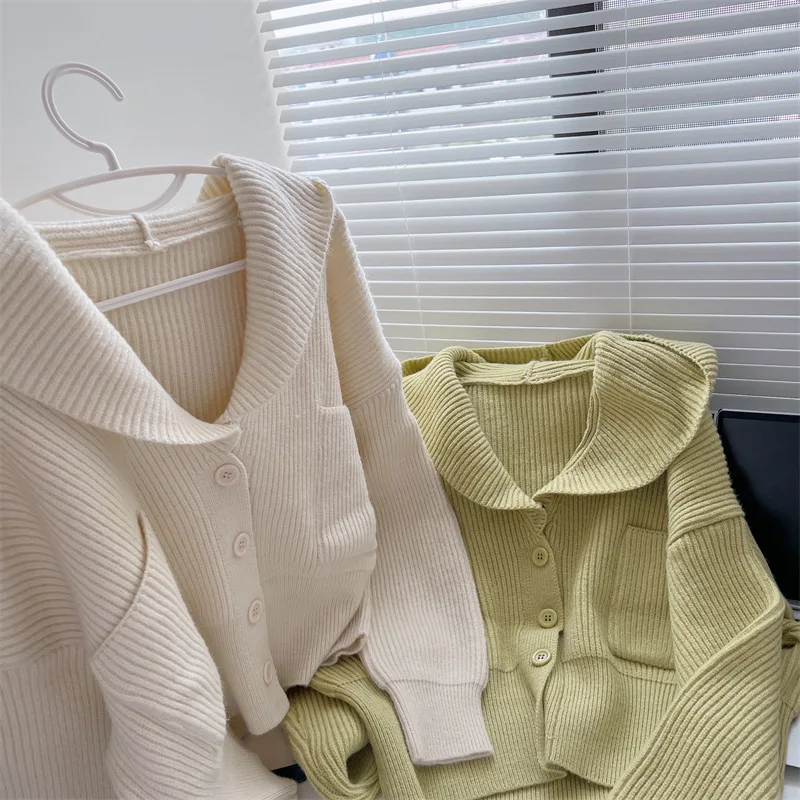 

Осень-зима 2022, женский свитер с капюшоном в ленивом стиле, пальто для нового короткого нежного свободного вязаного кардигана, Топ