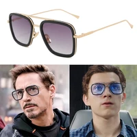 luxury steampunk men sunglasses tony stark iron man sun glasses vintage metal eyewear steam punk sunglass uv400 male gafas