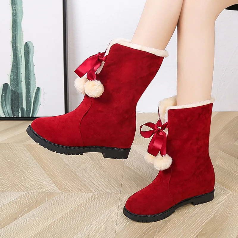 

2022 Autumn Winter New Thicken Round Head Snow Boots Women Chic Women's Boots Fashionable Velvet Shoes for Ladies women boots