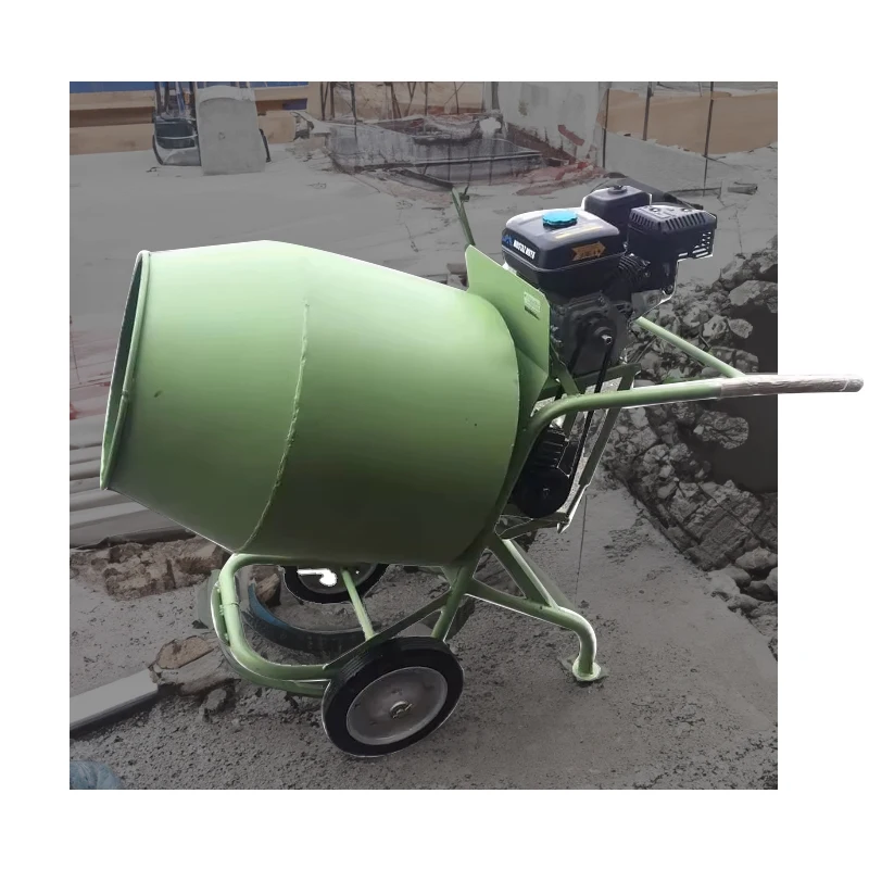 Мини-портативный бетономешалка с двумя транспортными колесами