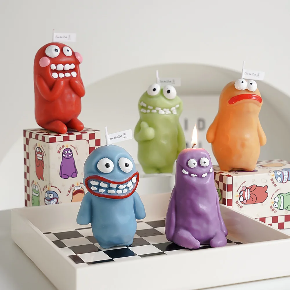 

Scented Candles for Modern Home Decoration Funky Birthday Candle Gift Set Mud Monster Soywax Candle