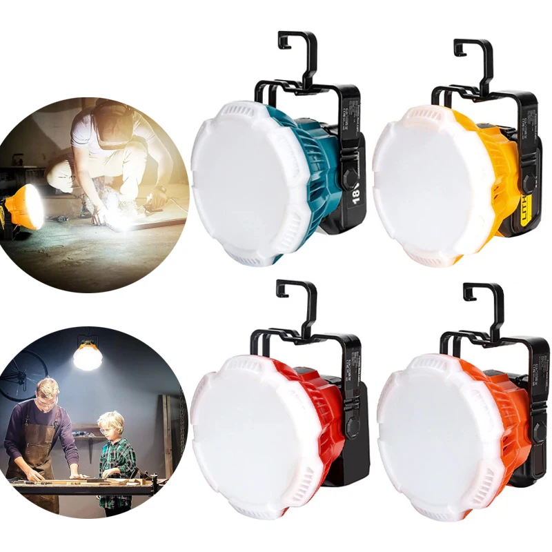 Внешняя портативная Рабочая лампа 24 Вт для Makita/Dewalt/Milwaukee/Bosch/Black Decker/Craftsman 18V