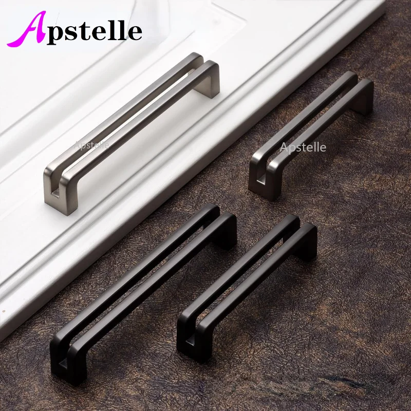 Купи New Chinese Double Handle Door Zinc Alloy Brushed Matte Black Hollow Handle Bookcase Drawer Handle Knobs Handle Hardware за 123 рублей в магазине AliExpress