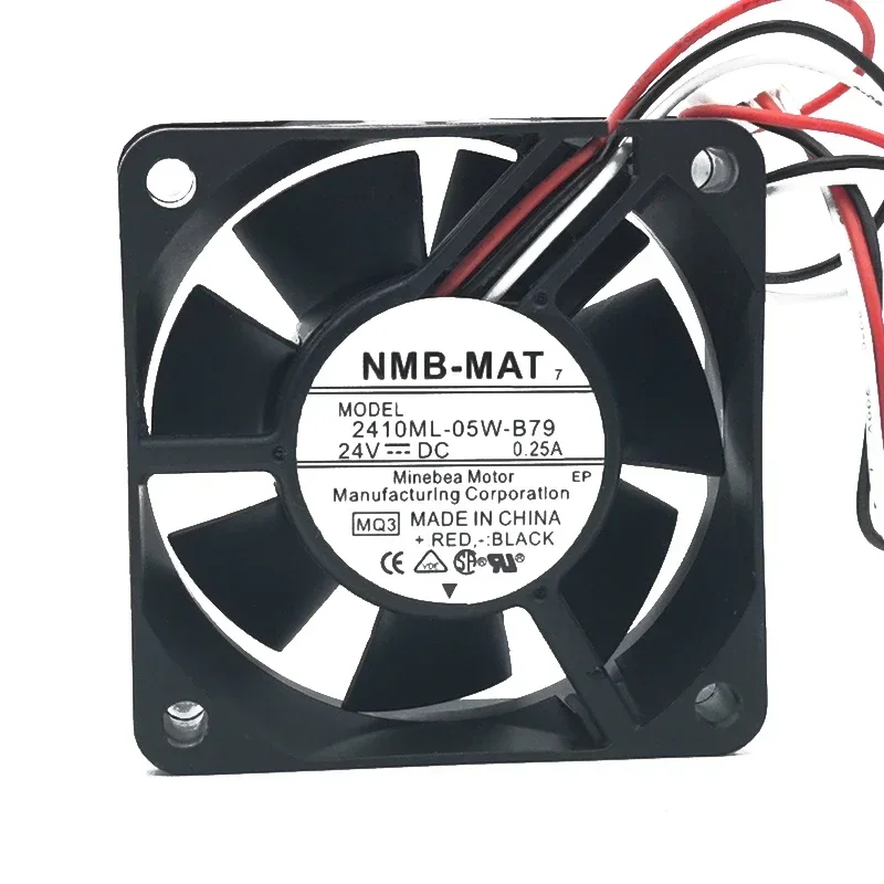 60*60*25 мм NMB 2410ML-05W-B79 6025 24 В 0 25 А 6 см 3-проводной охлаждающий вентилятор с