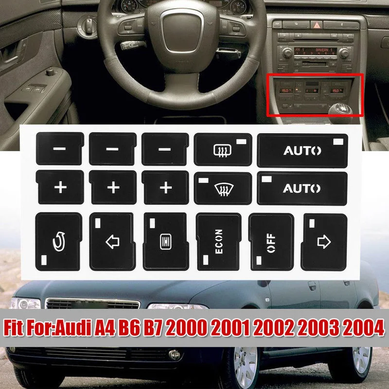 

Наклейка на панель кондиционера для Audi A4 B6 B7 2000-2004 AC