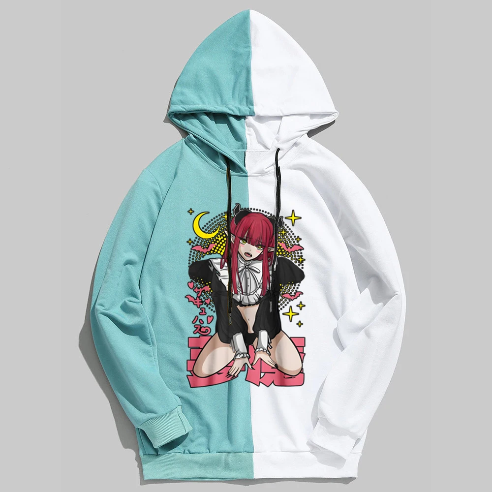 

Толстовка с капюшоном в стиле аниме My Dress-Up, корейский пуловер в стиле Харадзюку, толстовки с капюшоном в стиле манга, уличная одежда большого размера, Мужская одежда, Свитшот Y2k для подростков