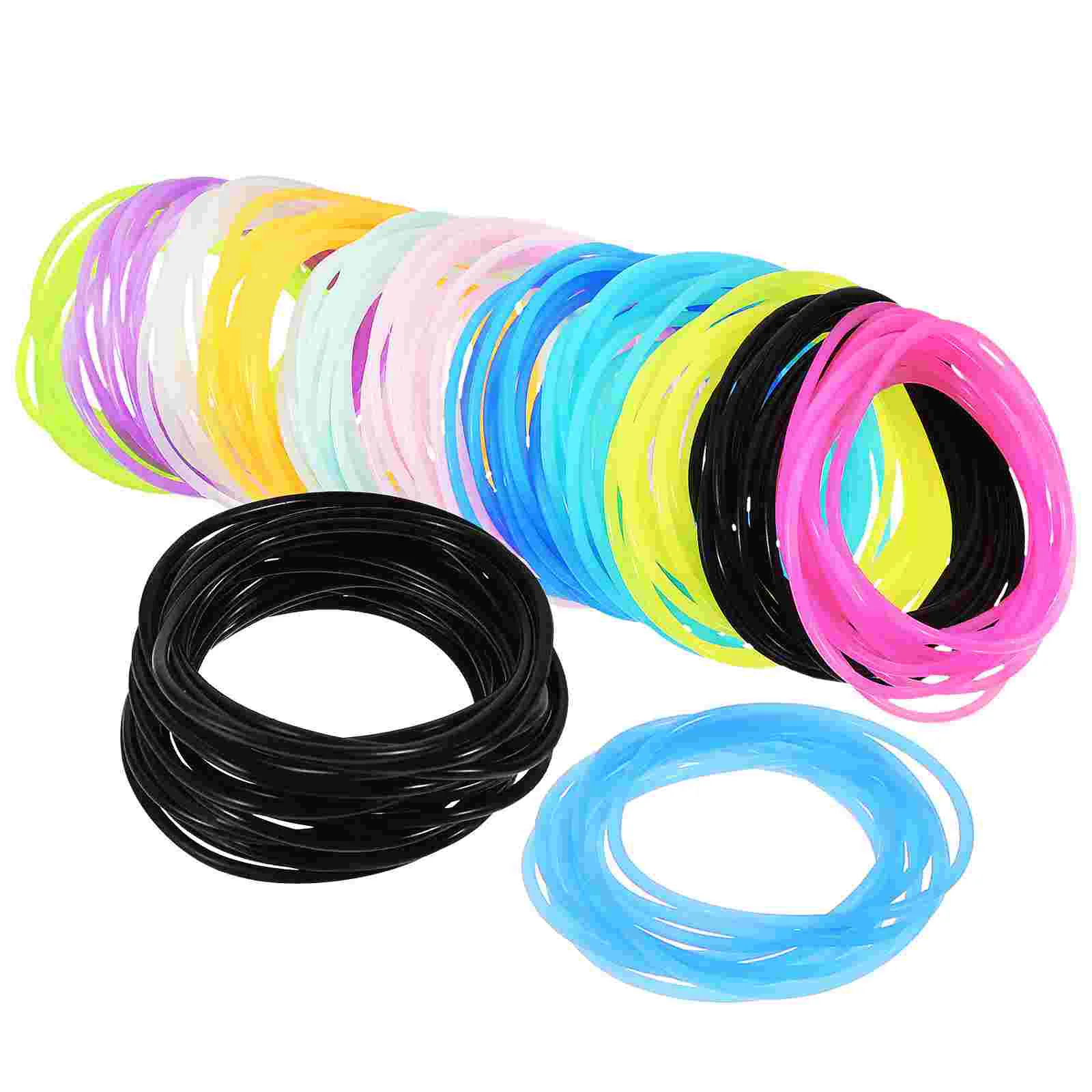 

Silicone Bracelet Luminous Wristband Hand Bands Bangles Bracelets Women Night Jelly Hair Elastic