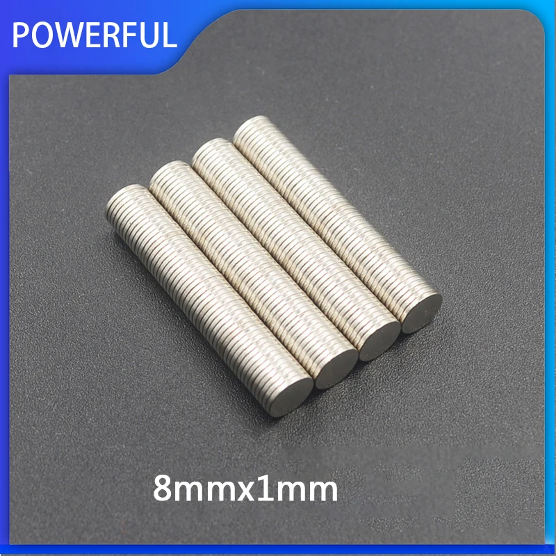 

5~200PCS 8x0.5 8x1 8x1.5 8x2 8x3 8x4 8x5 8x6 8x7 8x8mm Round Neodymium Magnet Rare Earth Strong Powerful Permanent Magnets DISC