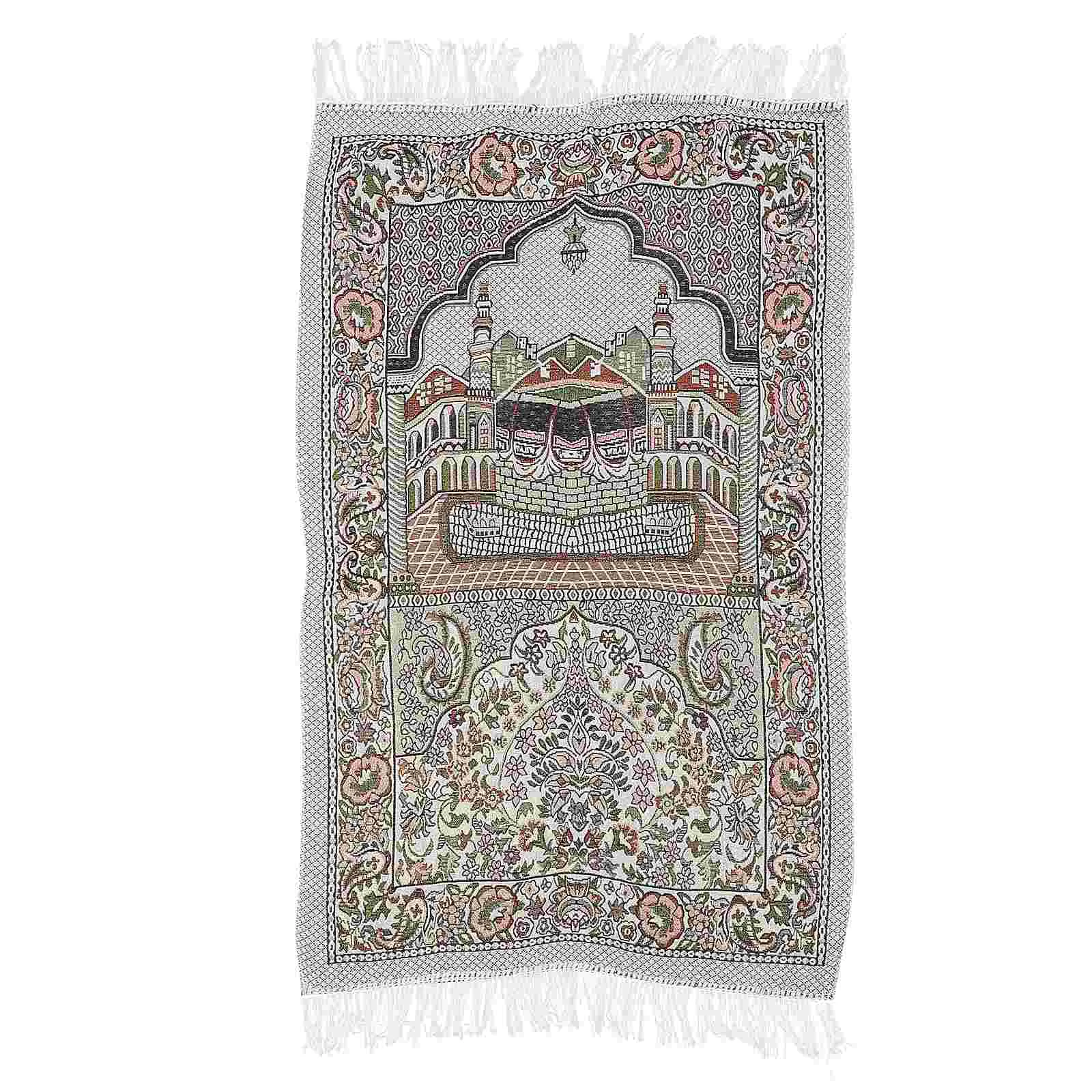 

Rug Mat Carpet Muslim Prayer Turkish Janamaz Eid Ramadan Praying Area Islamic Namaz Sajadah Ethnic Floor Cotton Portable Blanket