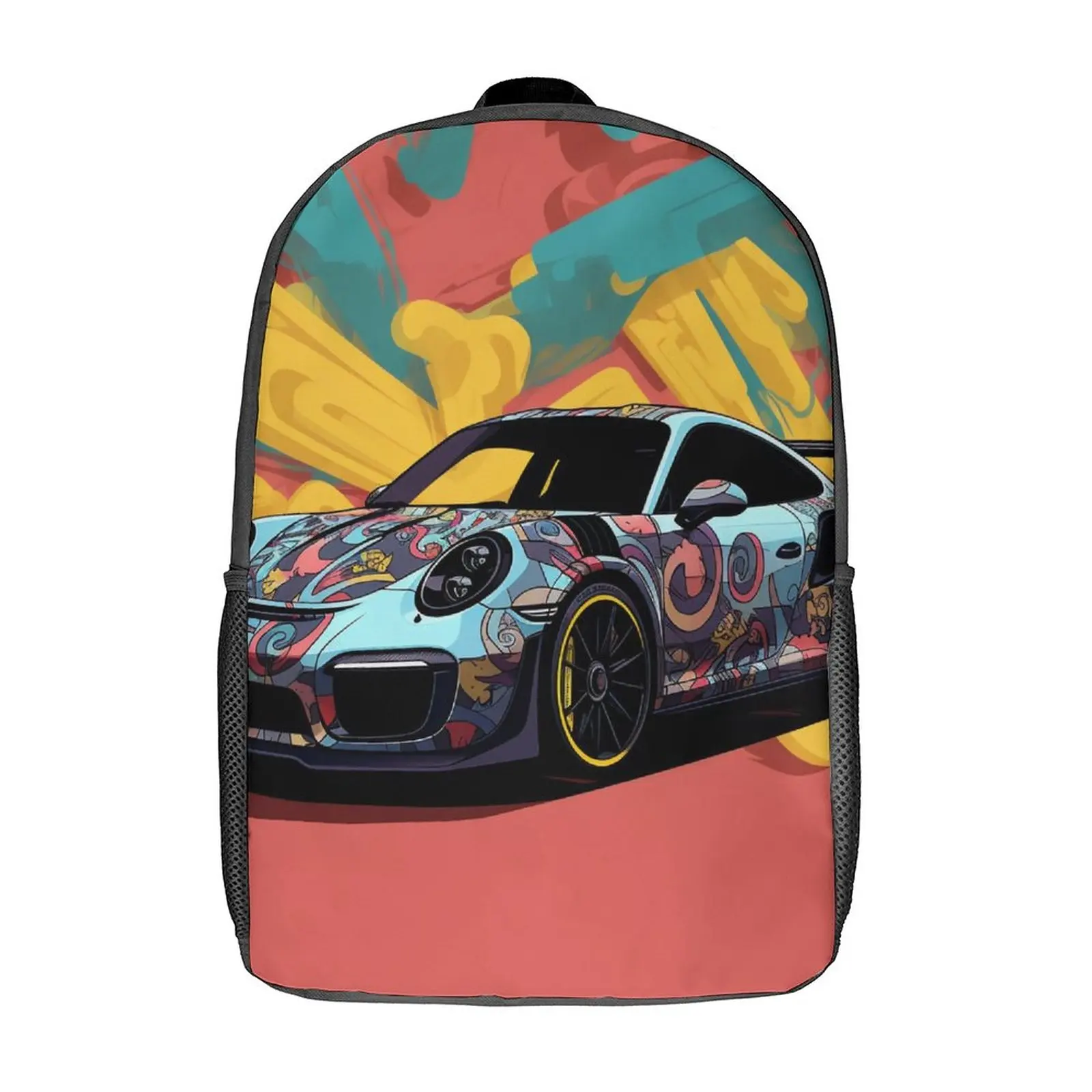 

Classic Sports Car Backpack Graffiti Simplified Form Fashion Backpacks Boy Gril Travel Lightweight School Bags Custom Rucksack