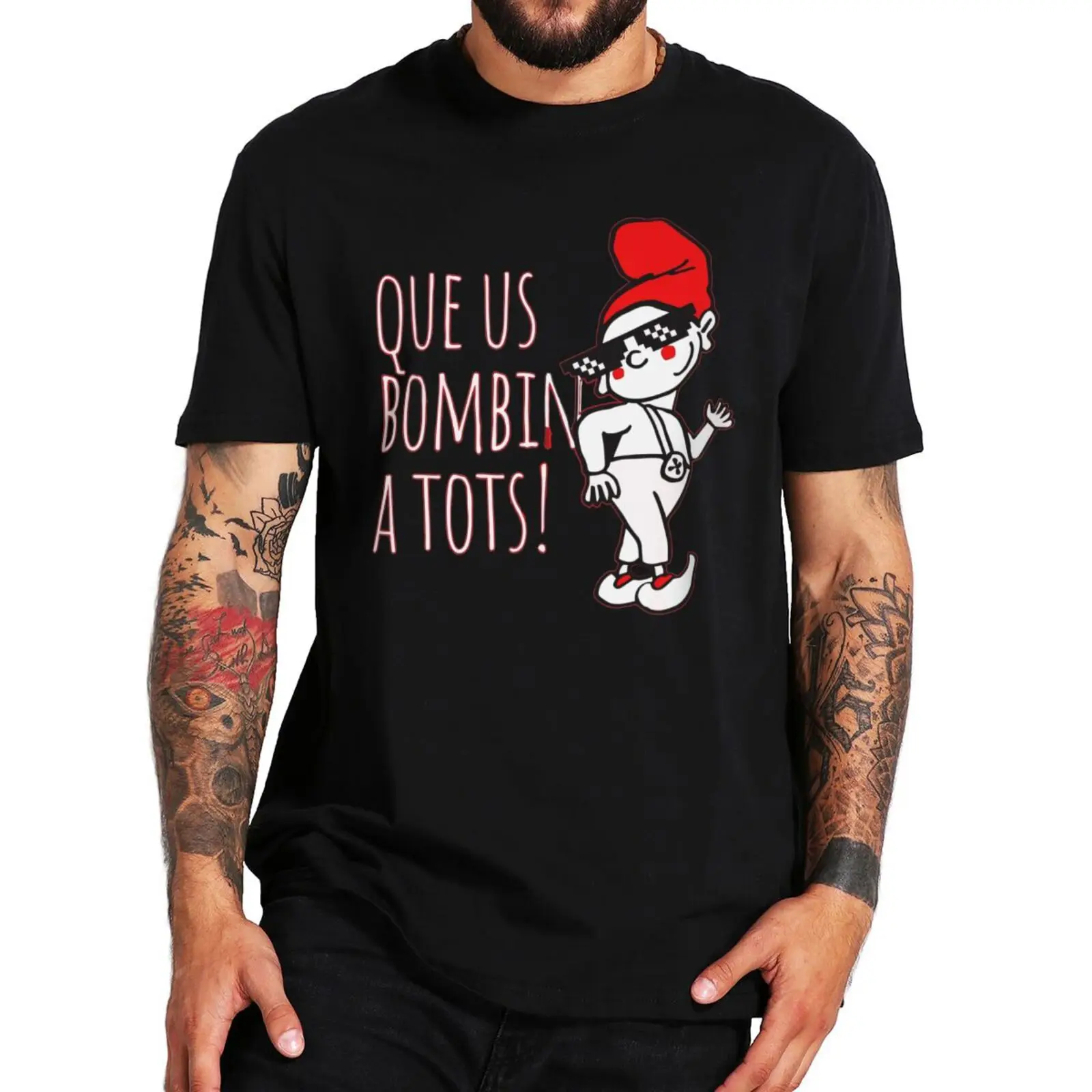 

Que Us Bombin A Tots T Shirt 2023 Spanish Humor Graphic T-shirts For Men Women Casual 100% Cotton Unisex O-neck Tee Tops EU Size