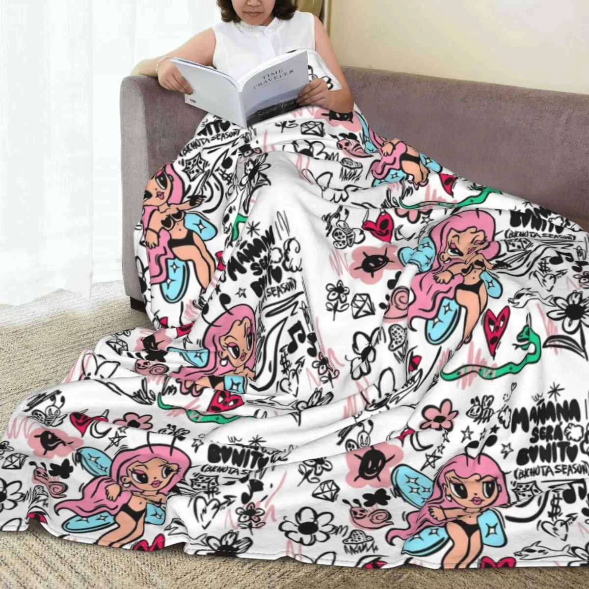 Всесезонное покрывало pespluma Karol G 2023 Bichota фланелевые супер мягкие покрывала для