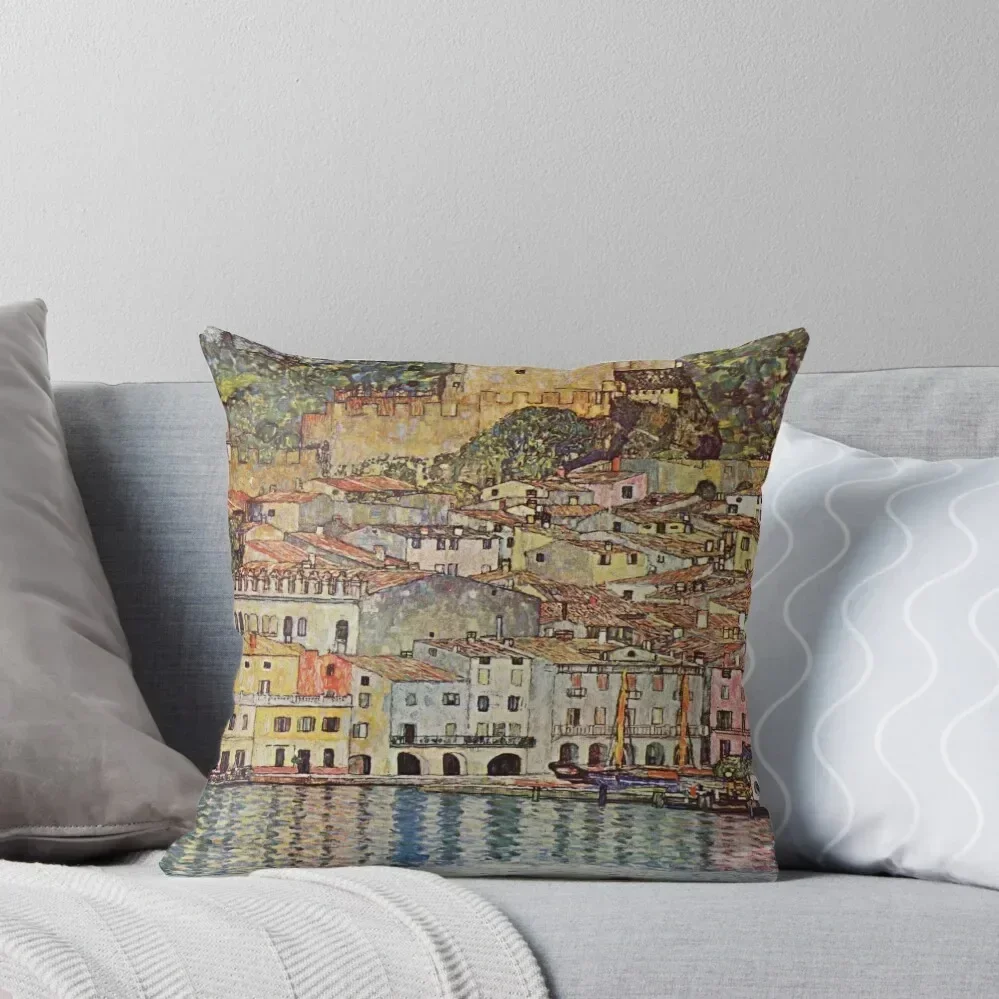Густав Климт - Malcesine on Lake Garda Декоративная подушка Чехлы для подушек Роскошная
