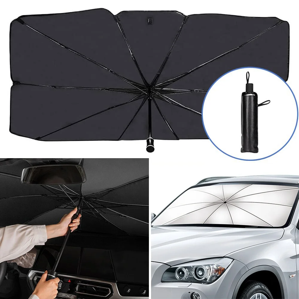 

Автомобильный зонт от солнца, солнцезащитный козырек на переднее стекло автомобиля, солнцезащитный козырек, аксессуары для защиты лобового стекла автомобиля