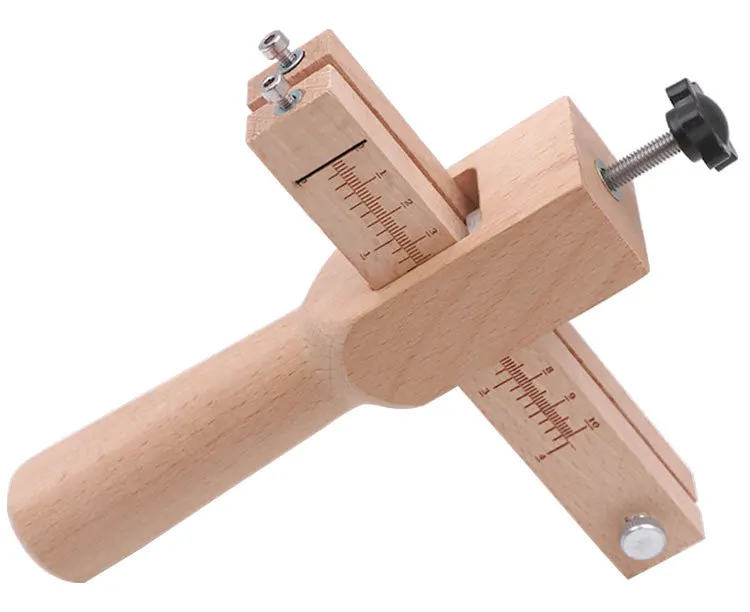 

Adjustable Wood DIY Leathercraft Leather Strap Cutter Set Hand Cutting Tool