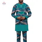 Халат в стиле хип-хоп, африканские мужские рубашки и брюки, базин богатый, комплект из 2 предметов, африканская одежда, Дашики, наряды, цветочный костюм WYN1448