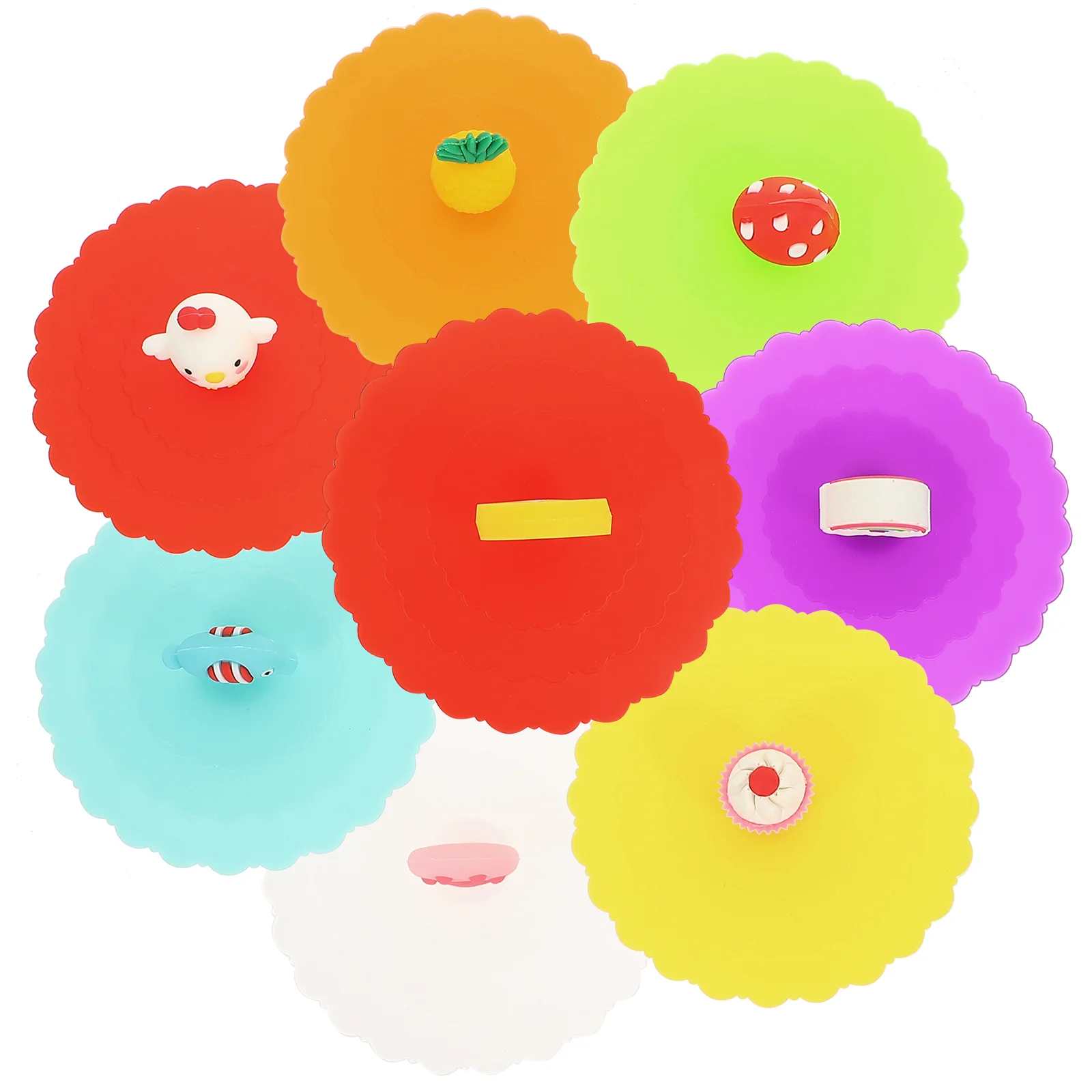 

Cup Cover Lids Mug Lid Drink Coffeeairtight Seal Silicone Anti Covers Cap Dustproof Leakproof Universal Tea Round Drinking