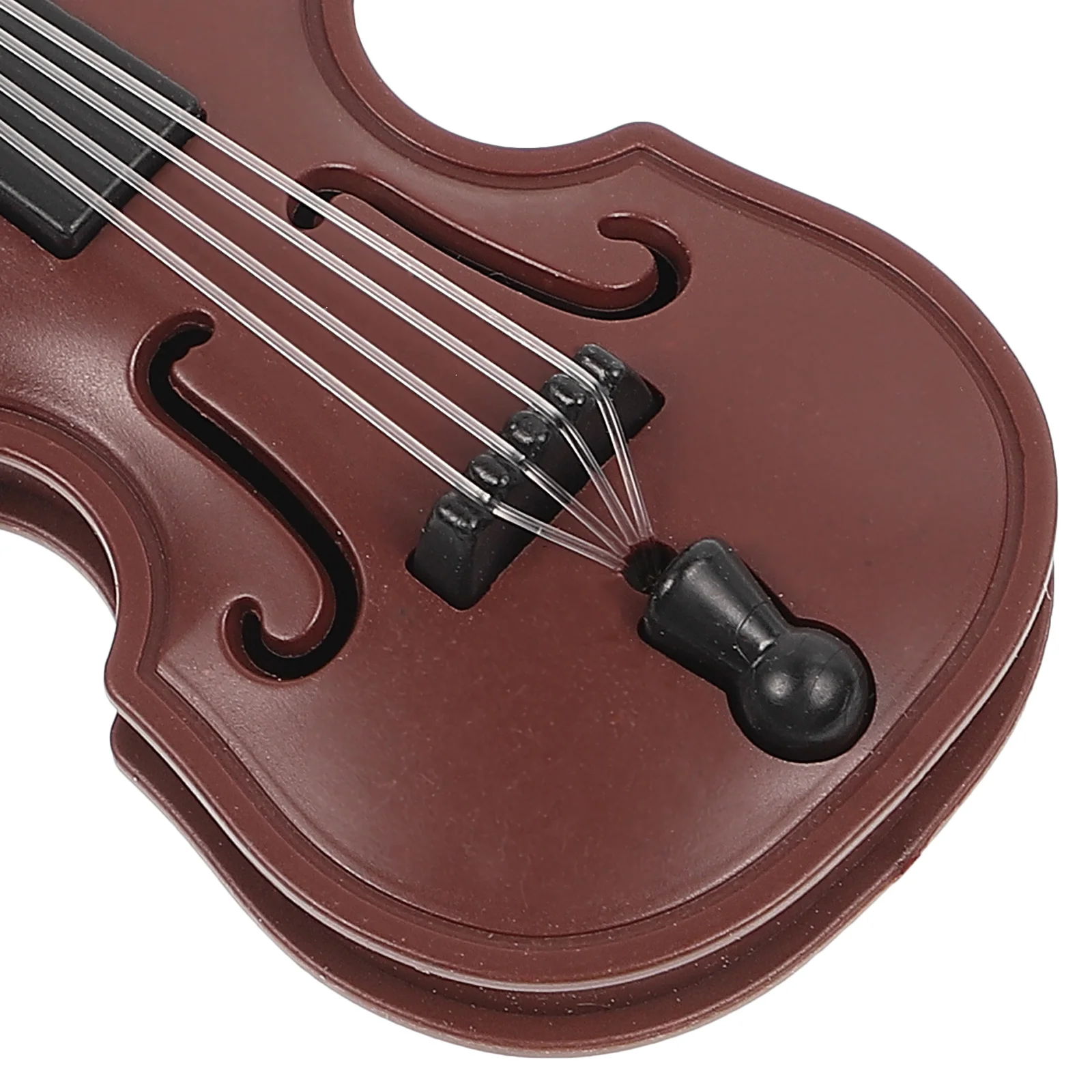 

20 Sets of Xmas Mini Violin Models Desktop Instrument Adornments (Coffee)