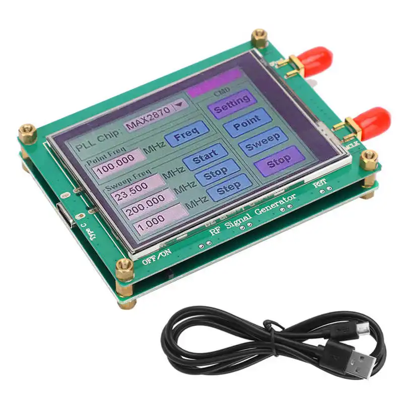 MAX2870 LCD Display Signal Sensor Meter Tester Board 23.5MHz-6000MHz RF Signal Source Generator Module High Stability Low Noise