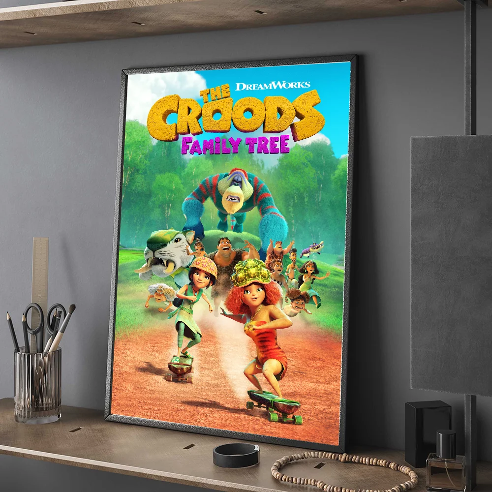 Мультфильм C-Croods аниме постеры липкие белые бумажные принты произведения