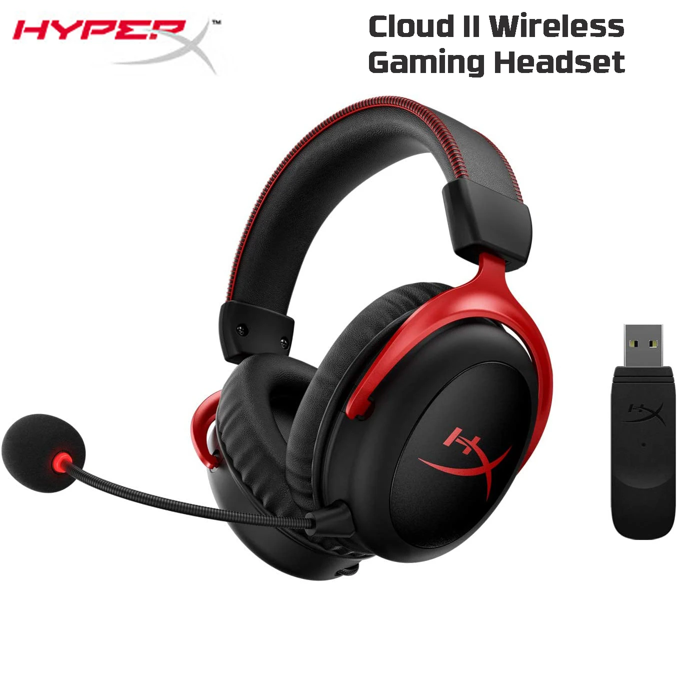 

HyperX Cloud II Wireless Gaming Headset for PC Laptop PS4 PS5 Nintendo Switch Headphones Earphones
