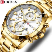 curren mens watches top brand luxury gold quartz wristwatch fashion sport and causal business watch male clock relogio masculino