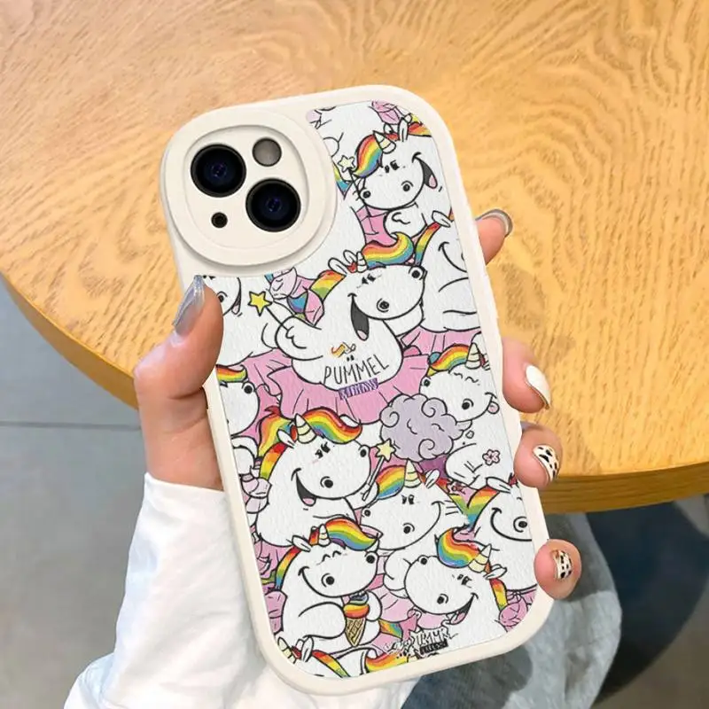 Unicorn cartoon Phone Case Hard Leather For iPhone 14 13 12 Mini 11 14 Pro Max Xs X Xr 7 8 Plus