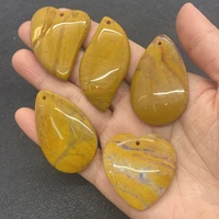 5pcsset natural stone agate charms drop shape necklace pendant reiki meditation heart shape jewelry diy making earrings charms