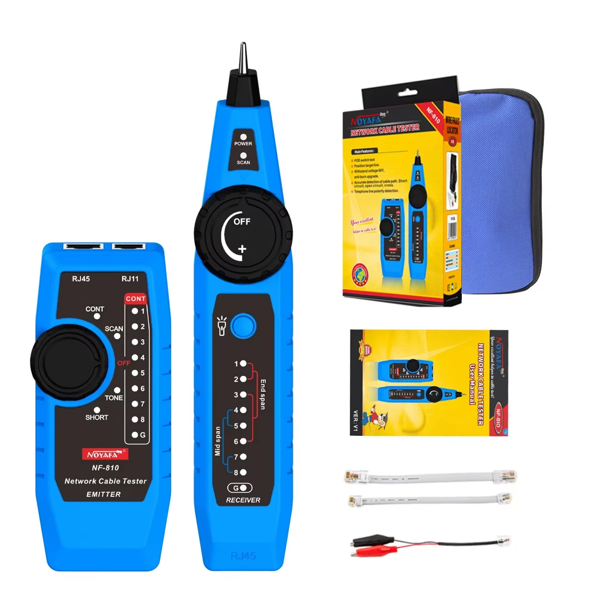 

NOYAFA NF-810 Тестер сетевых кабелей