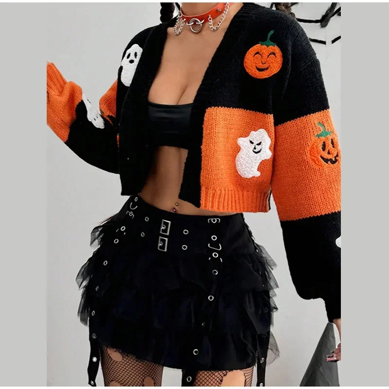 Женский вязаный кардиган с длинным рукавом винтажный свитер составного кроя