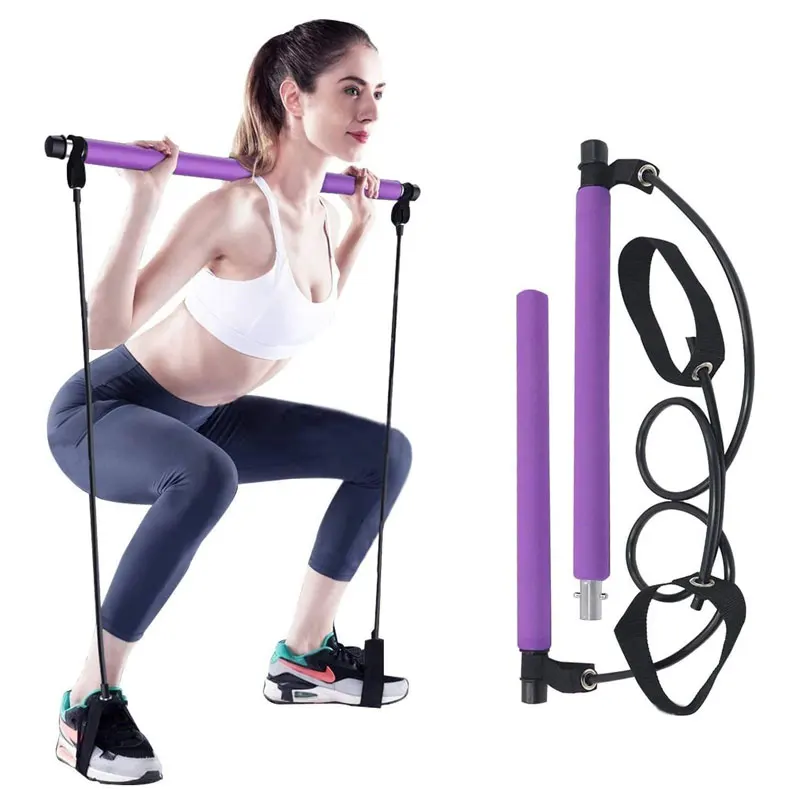 

Для йоги, тренажерного зала, тренировок, пилатеса, бара, тренажер для йоги, тянущиеся стержни, тянущиеся веревки, эластичные ленты, портативн...