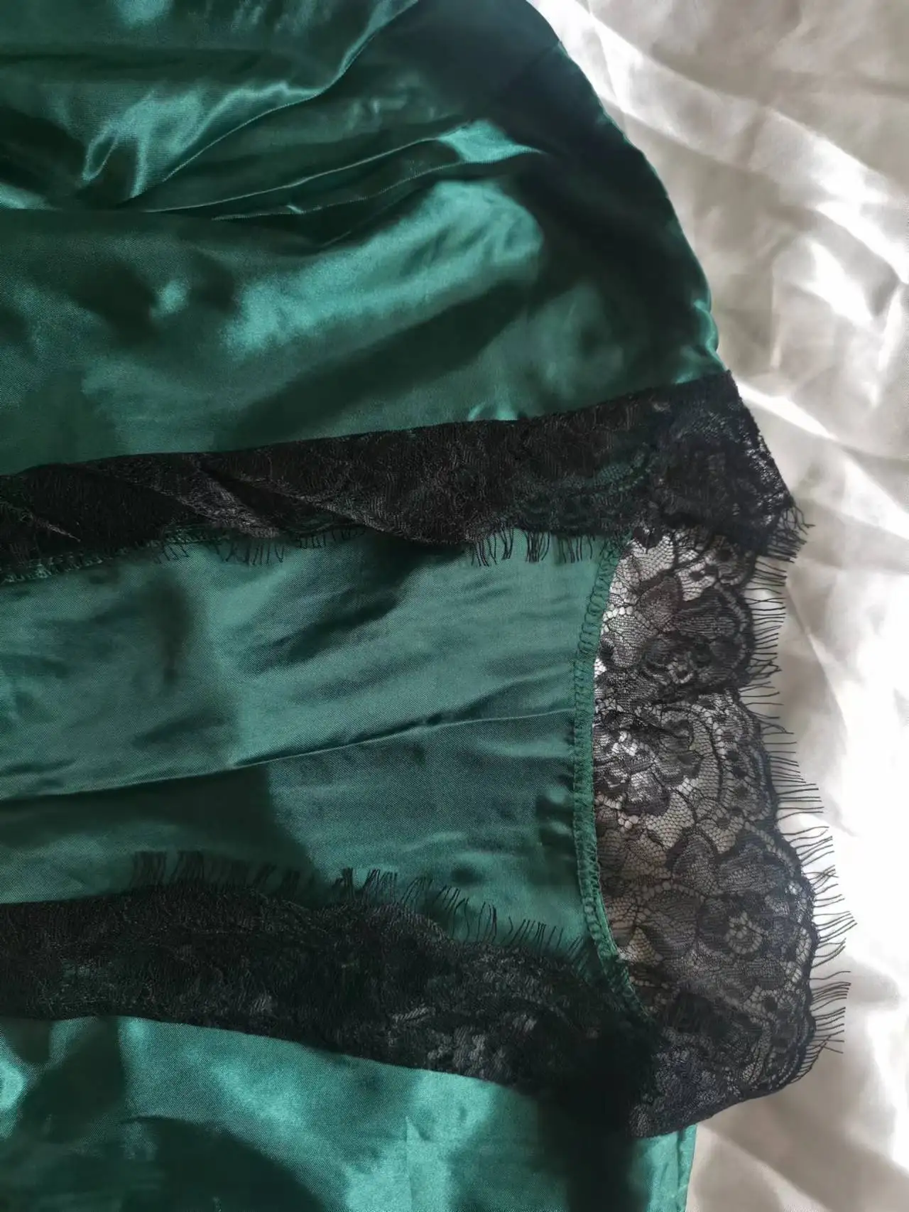 Women 4 Piece Sleepwear Set Sexy Nightwear Mid-length Sling Dress Lace Edge Spaghetti Tops Short Pants Pajamas Woman Night Wear