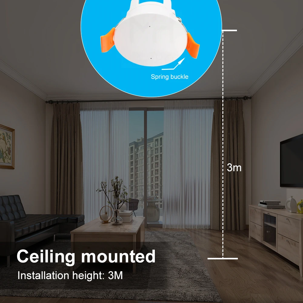 Радарный Датчик Tuya Zigbee/wifi Mmwave Детектор Присутствия Человека Pir-датчик Движения С