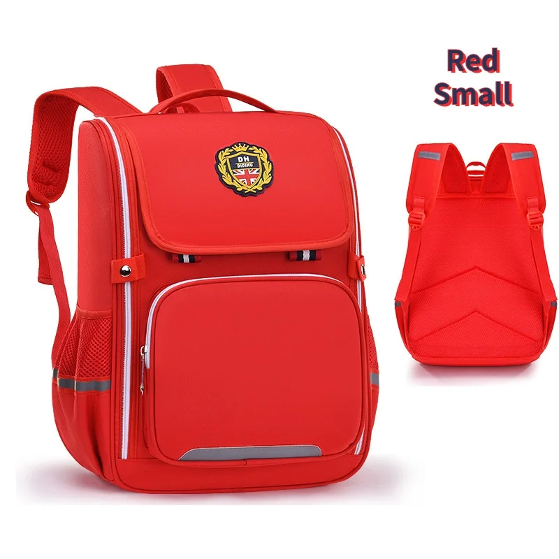 Grade 1-6 British Style Primary Children Large Capacity Simple Backpacks New Girl Boy Students Navy Blue Breathable Schoolbags