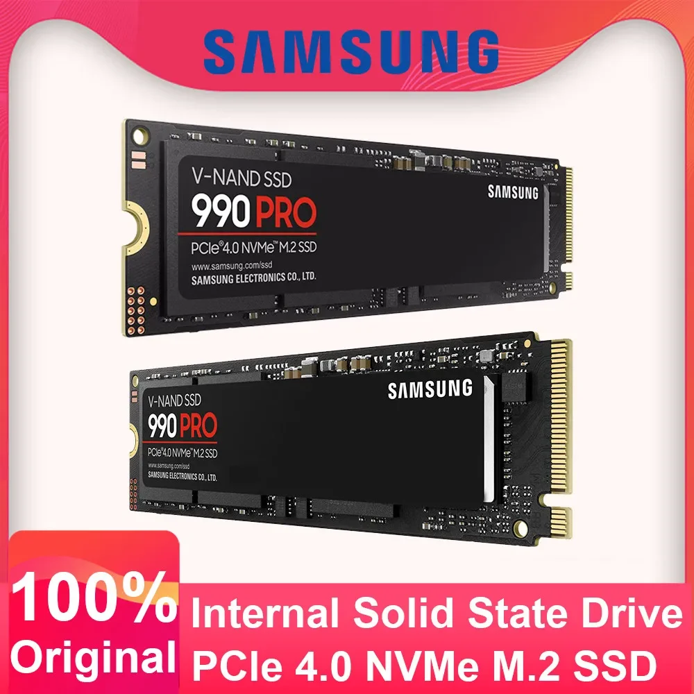 Внутренний твердотельный накопитель Samsung 990 Pro 1 ТБ 2 внутренний PCIe4.0 M.2 2280 NVMe 0 MLC