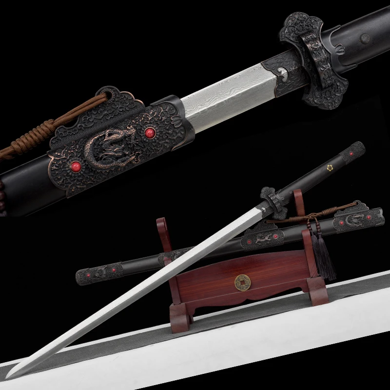 

Antique History Tang Dynasty Sword Chinese Emperor's Swords Folded Steel Home Decoration Full Tang Quality