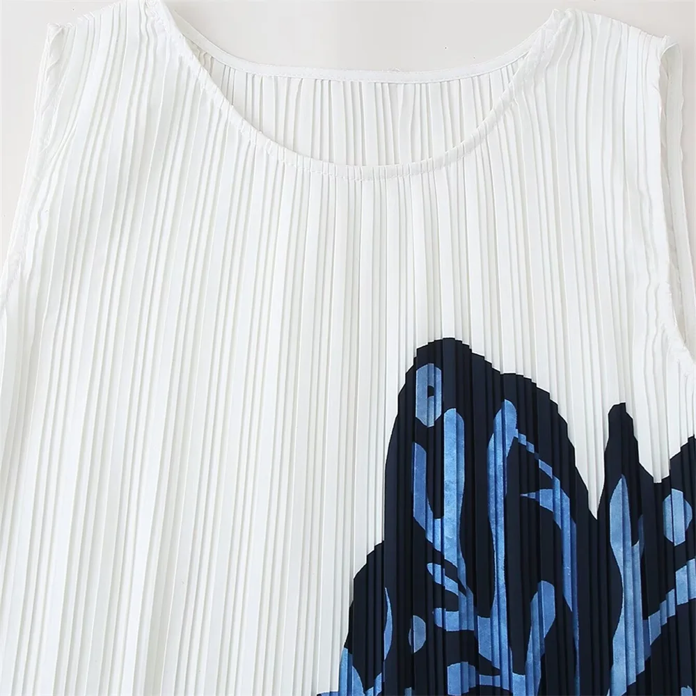 Женское платье без рукавов Taop &amp Za повседневное плиссированное с круглым вырезом